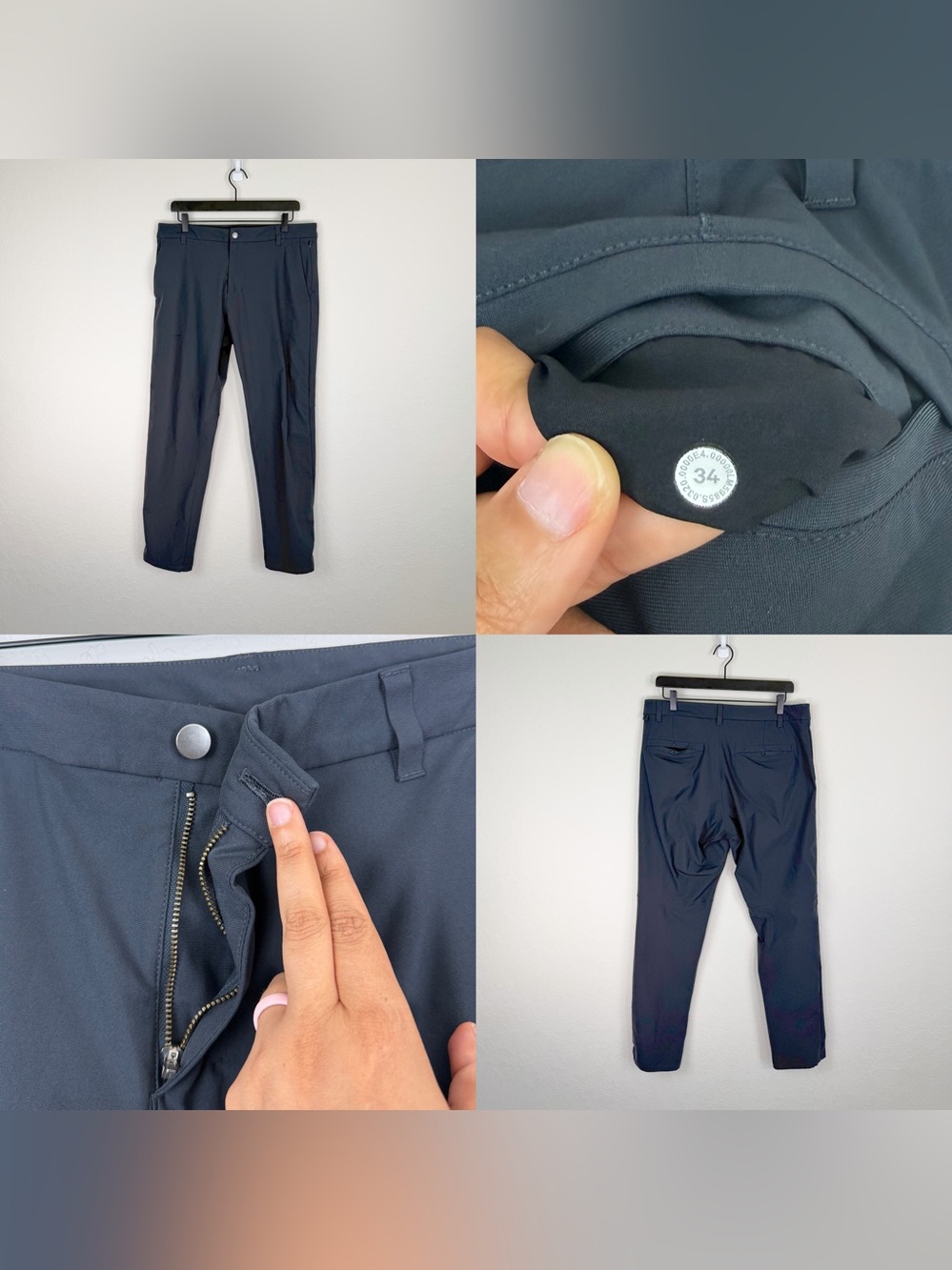 •LULULEMON• Commission Pant Classic *Warpstreme 32" Size 34